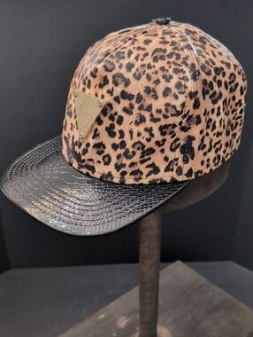 Hater Most Wanted Leopard Print Snapback Hat.